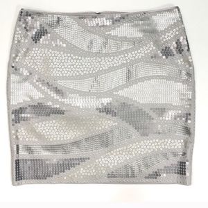 Silver Sequin Skirt by White House Black Market
